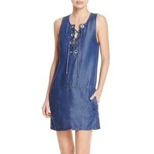 Splendid Women’s Lace Up Denim Dress Medium